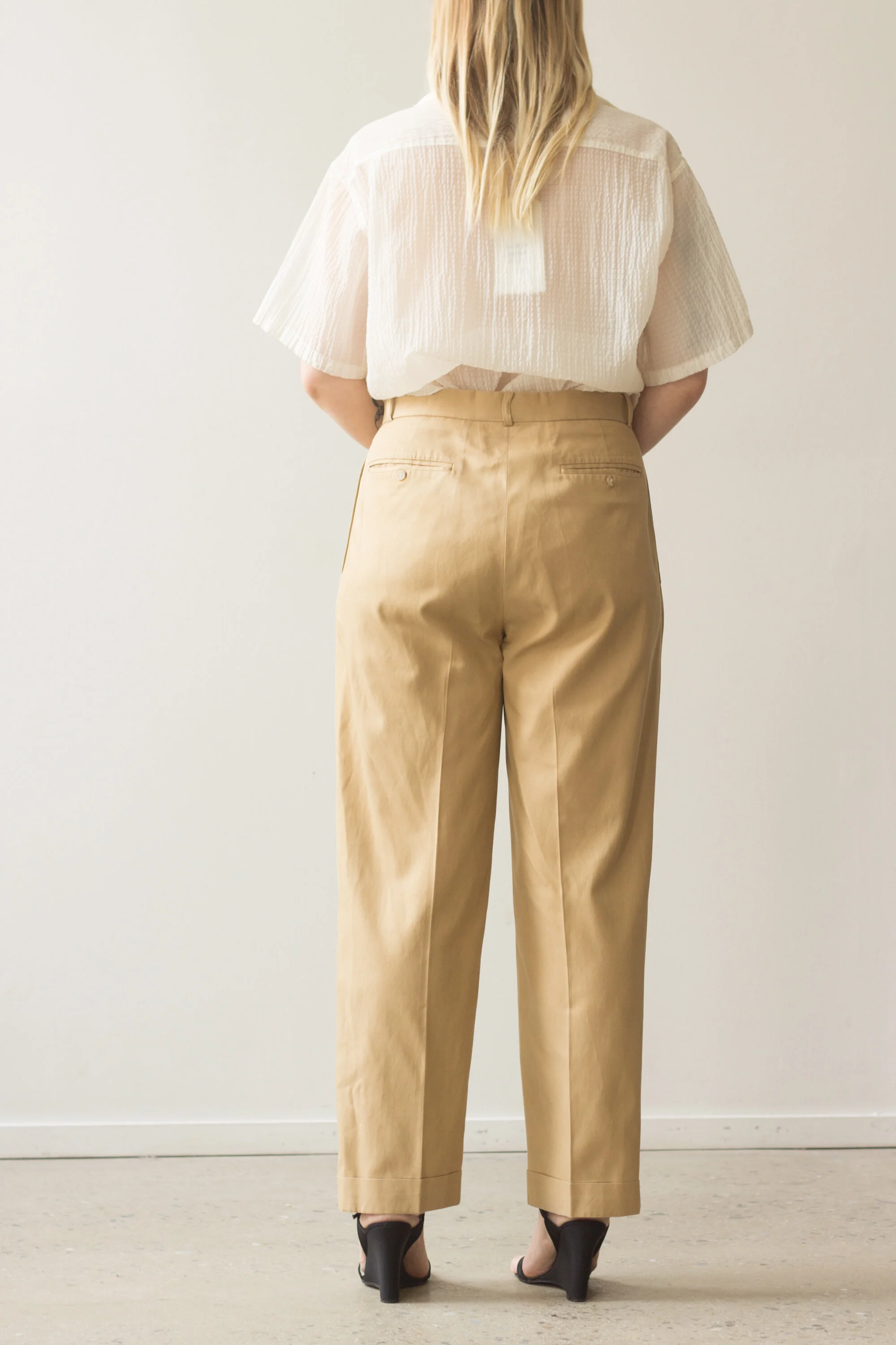 1980s Polo Ralph Lauren Khaki Pleated Trousers — Wayward Collection